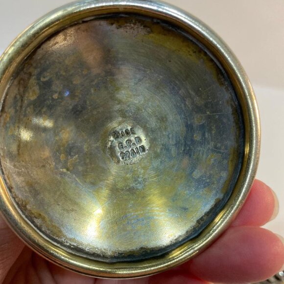 Pair of Silverplate Wine Goblets Made in Spain ~ Vintage - Picture 5 of 6